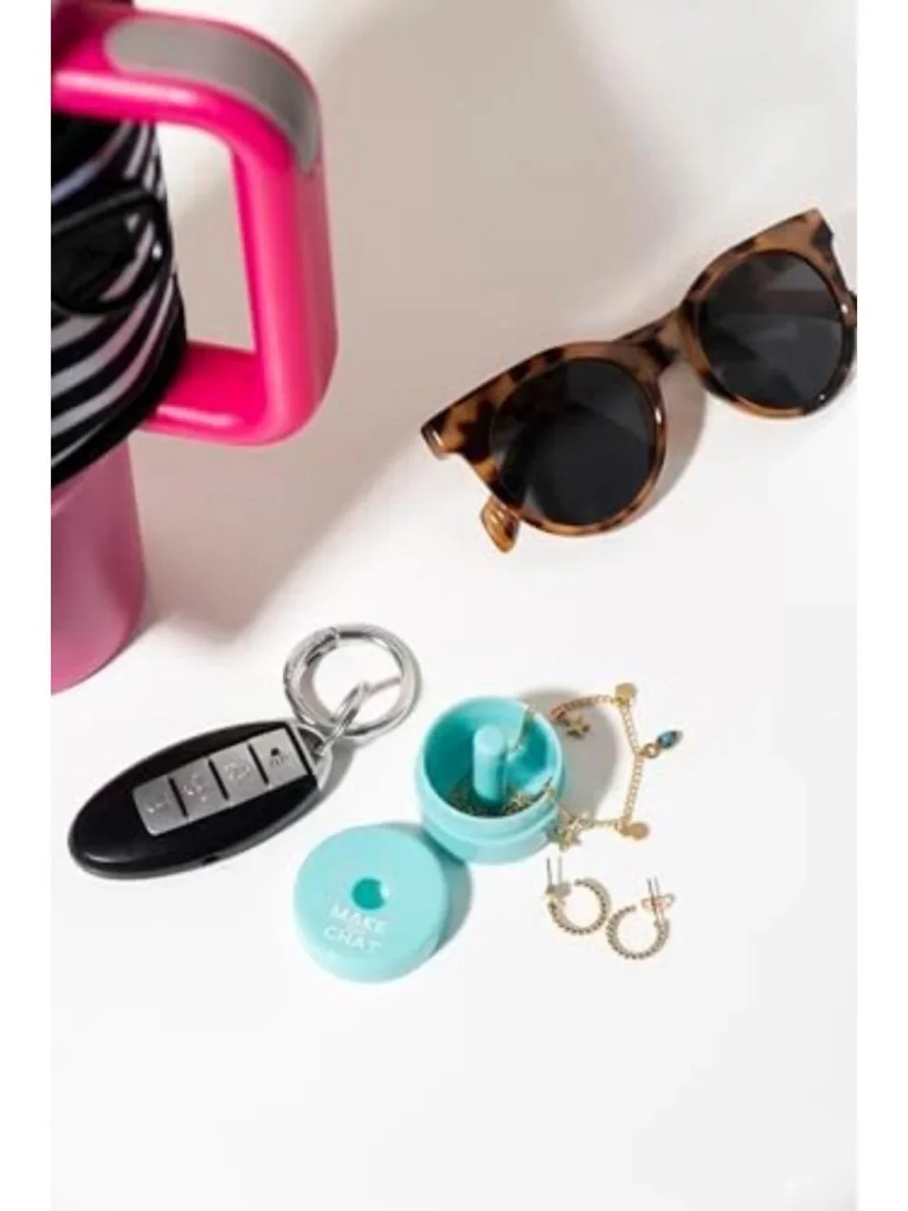 Portable Jewelry Organizer Box - Travel Ring Holder & Keychain, Small Storage